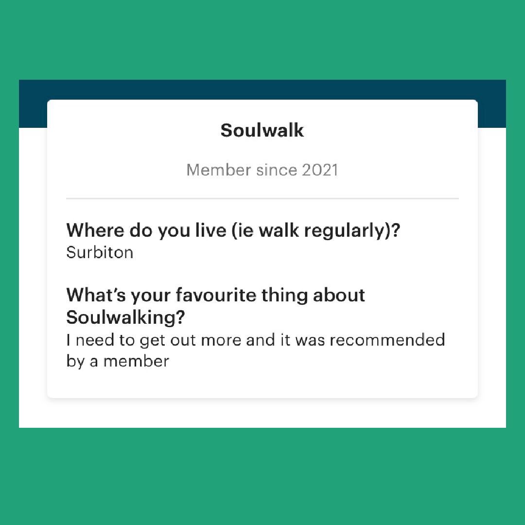 SoulWalk5's tweet photo. Helps us just ‘get out more’! #soulwalk https://t.co/E45Xqhx0hq