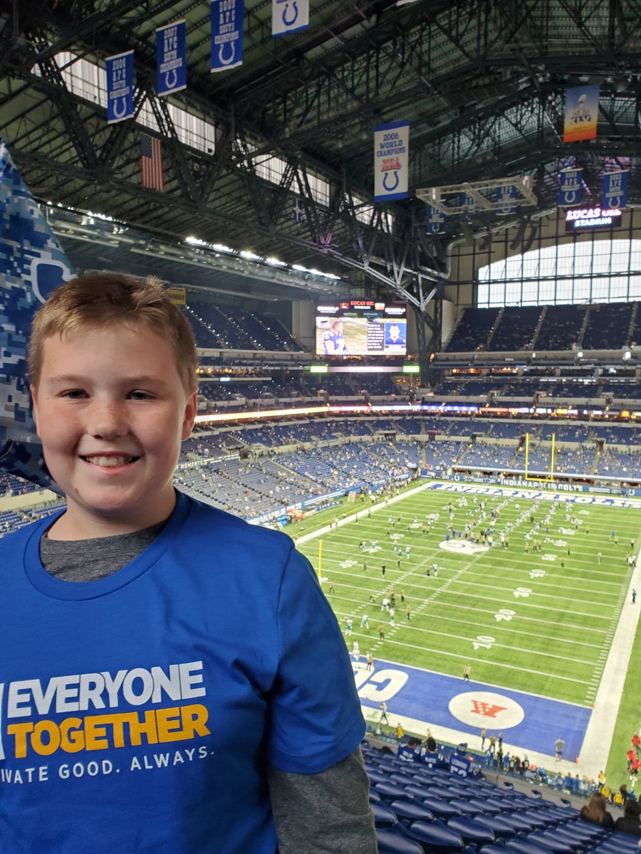 First Colts game.  Thank you Old National Bank for honoring our veterans. From USI Veteran Military and Family Resource Center

#JAXvsIND