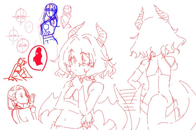 絵チャで絵の練習してました 