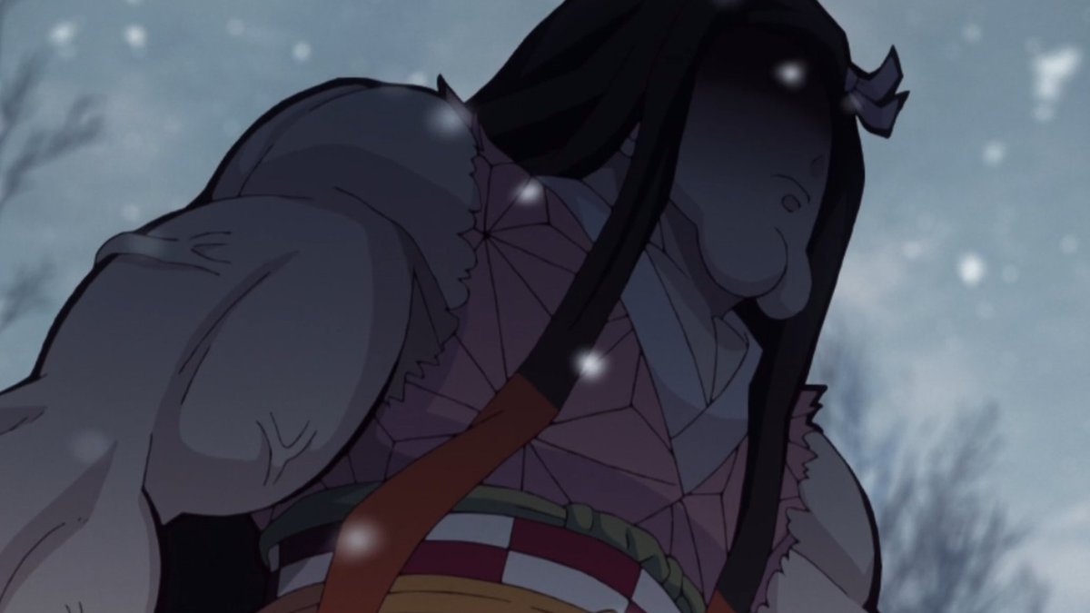 [Kimetsu Yaiba Mugen Omake] Buff Nezuko xD Foot still is cute tho #anifeets
