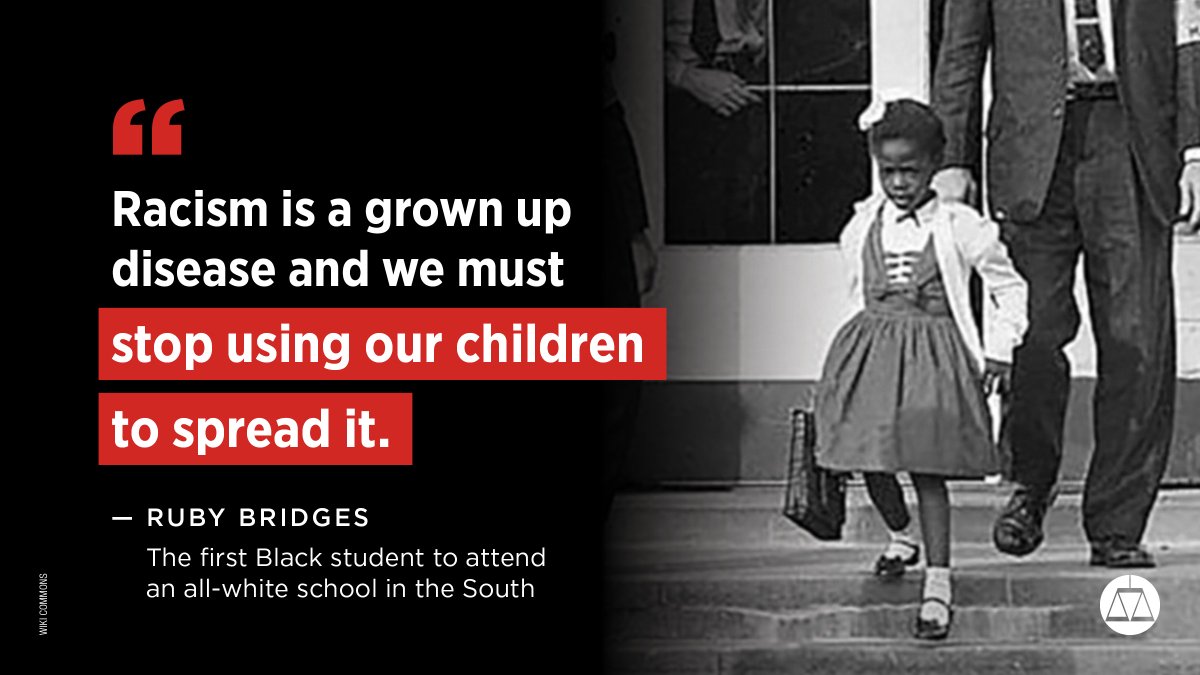 #OTD in 1960, two federal marshals escorted Ruby Bridges into William Frantz school in New Orleans.

Ruby was the first Black student to attend an all-white school in the South.

Today, schools around the country are resegregating at incredible rates. 

#TheMarchContinues