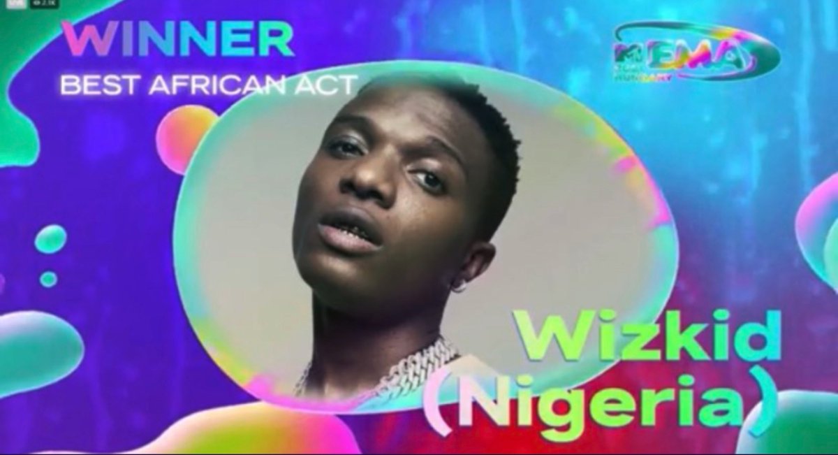 Big Congrats to Starboy Wizzy <a href="/wizkidayo/">Wizkid</a> Another day another win 🏆 #MTVEMA2021