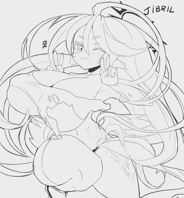 what if smol jibril, but big booba?
a sketch request from naomi 