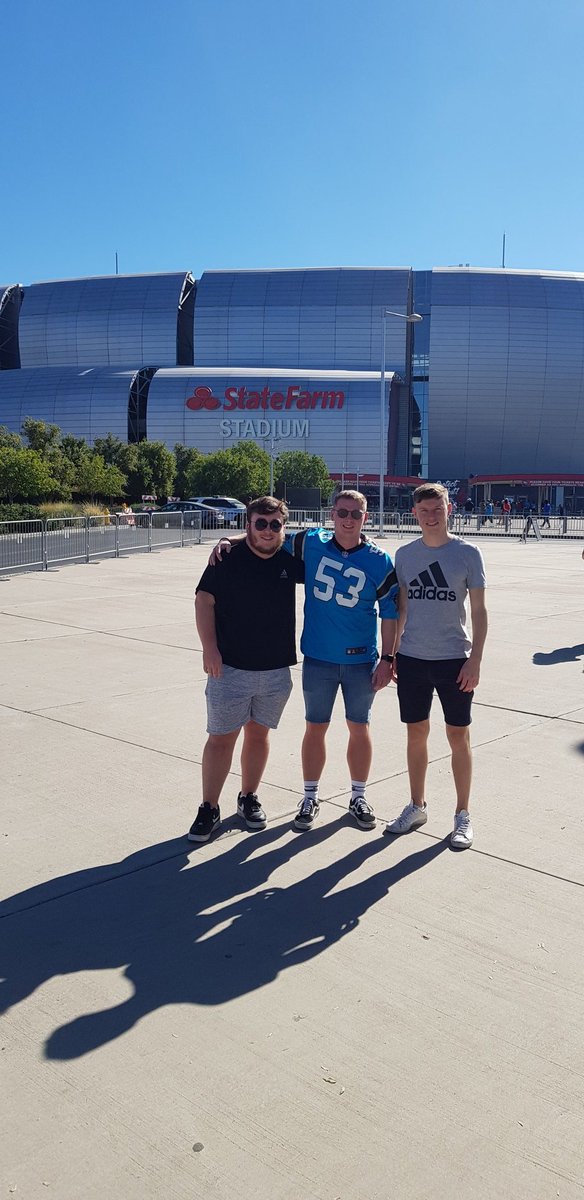 Cards and Panthers fans in town from Swansea in Wales UK. #theredsea Go Cards