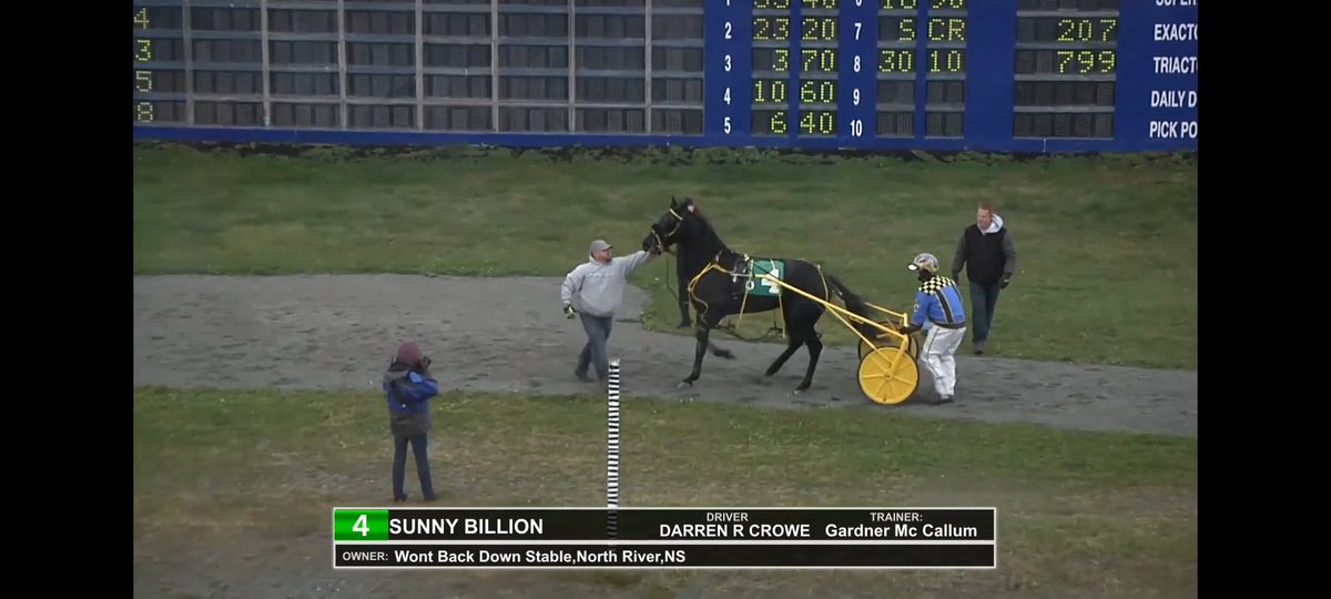 bradmccallum's tweet photo. Another day, another winner at @truroraceway for the #WBDStable. This time it was Sunny Billion. Black Elektra followed up with a solid second place finish https://t.co/uyOtULh4nE