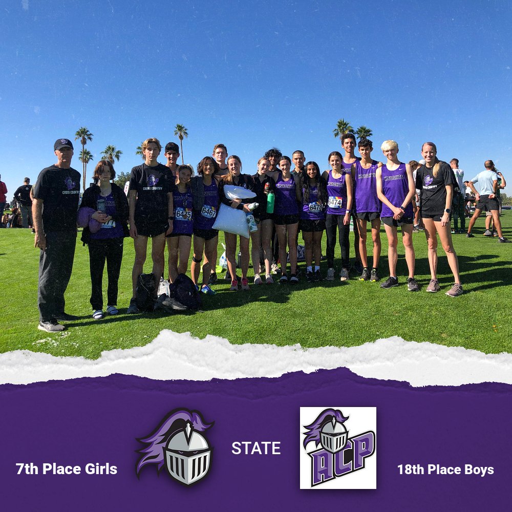 Both the boys and girls team rocked it at State! The girls placed 7th and the boys placed 18th out of almost 30 teams! Isabel Brady was 20th overall and earned Third Team All-State Honors! #goknights #knightsxc #acpxc #iamspeed #statexc