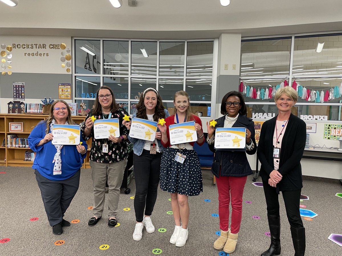 LISD_HR's tweet photo. Loved the warm welcome from the All-Stars⭐️ ⁦@CoyoteRidgeES⁩! Congrats to each for adding value every day to the students and community😊 Special thanks to Principal ⁦@PadgetCervantes⁩ for accepting an award on behalf of one of her teammates! ⁦@SheliaKSmith⁩ https://t.co/ZgbI17HZ71
