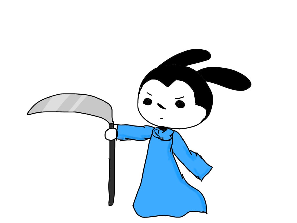 facadius's tweet image. ok so i drew oswald as the grim reaper cause i have a fascination with old cartoons