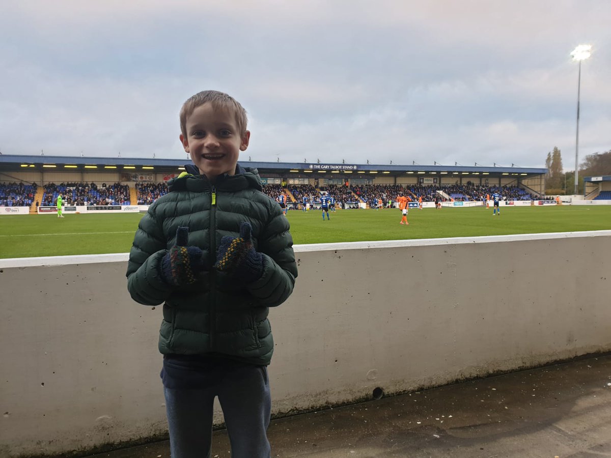 Christletonpri's tweet photo. HW and his family had a great time using the school's family ticket to watch the match yesterday. Chester 2 -Darlington 2. Thanks @ChesterFC https://t.co/SnAwE1EKu9