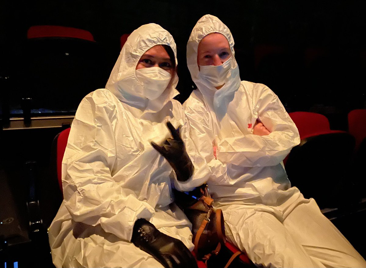 tokyosexwhale's tweet photo. Just two people sat behind me taking COVID very seriously and enjoying the gig. https://t.co/P5TtLklhxH