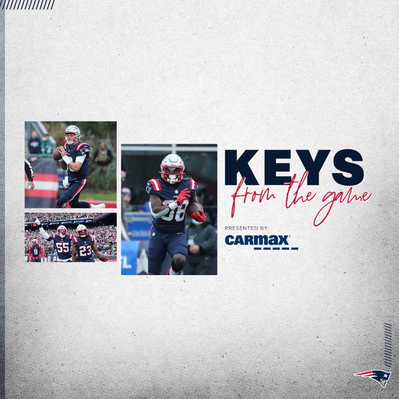 Patriots's tweet photo. Defense shuts it down + offense dominates.

@MikeDussault19's keys from the game: https://t.co/Gyygpm1VAU