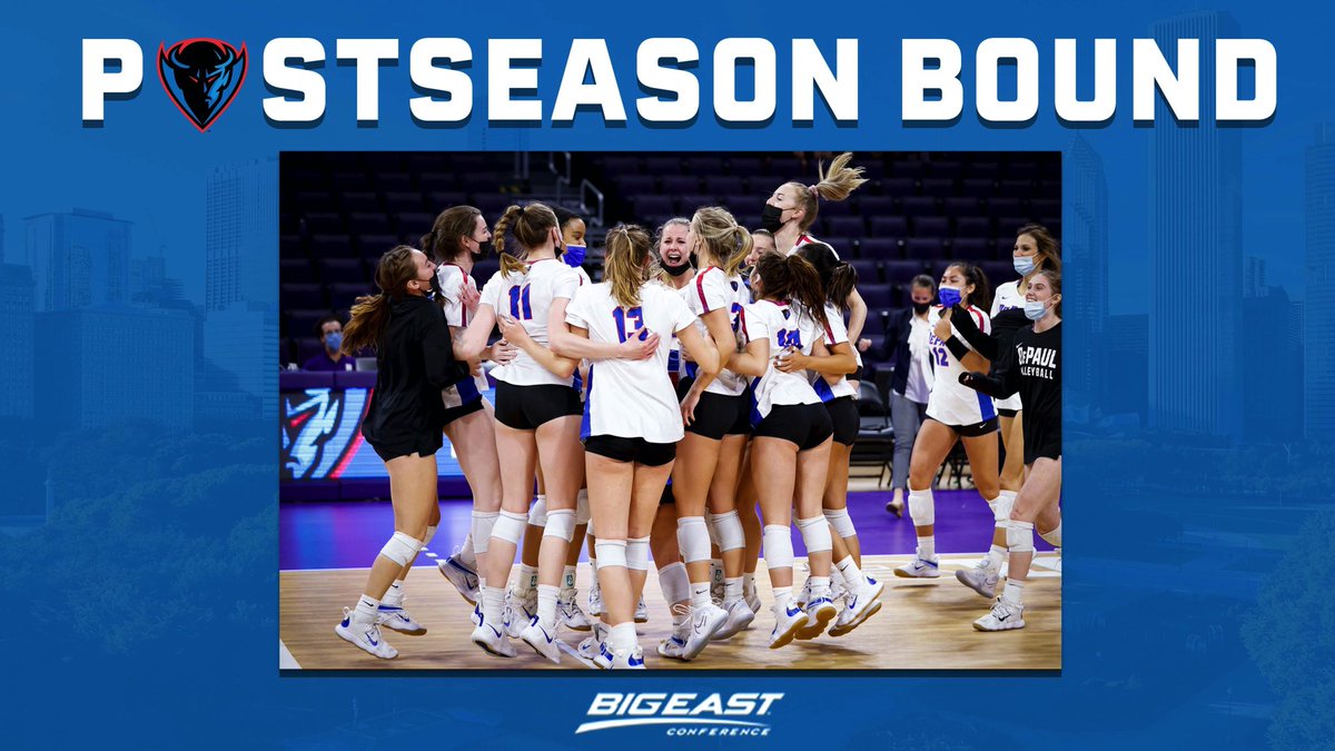 For the first time in program history, DePaul is headed to the BIG EAST Tournament ‼️

The Blue Demons earn a berth to the postseason with a 3-1 win over Xavier on Sunday afternoon. 

#dpuvb