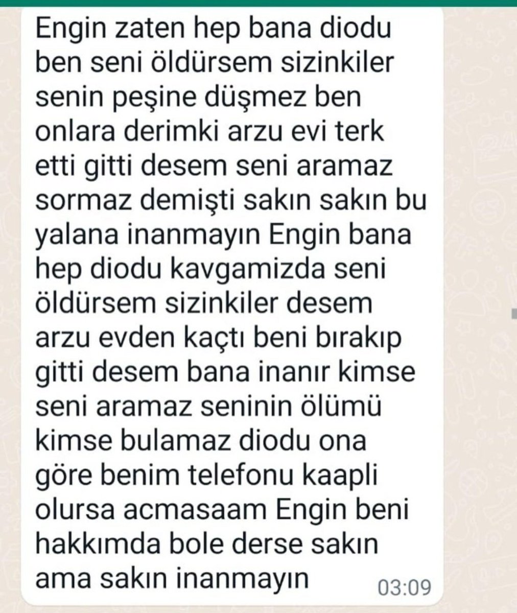 Arzu Demirden (24) 8 aylık hamile bir kadın. İstanbul'da evinde doğal gaz borusuna asılı halde bulundu.Gaziosmanpaşa'da yaşayan Arzu D. ölümü üzerine iddia "eşiyle tartıştıktan sonra intihar ettiği" yönünde.Eşi tarafından defalarca şiddete maruz kalan Arzu'nun ailesi şüpheli+