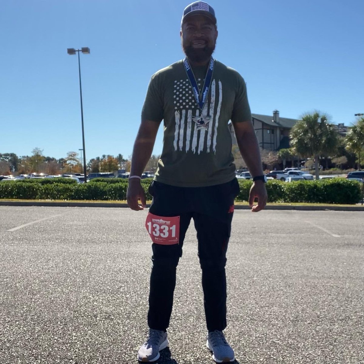 maverickwolfmsu's tweet photo. Couldn’t have asked for a better Sunday morning to run the @battleship12k. Such a well put together event and I definitely plan on attending next year. Except for shin splints bothering me between miles 2 and 4 race was pretty awesome! #runtohonor https://t.co/ZI6cTlcWDq