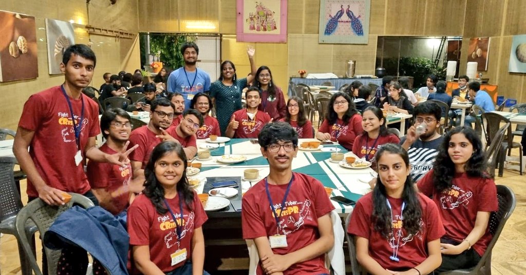 iGEM_iiserbpr's tweet photo. Team Dinner at the Indian Jamboree Meetup 2021 after the awards ceremony @iGEM along with our 2020 alumni, our team advisor @i_am_curious742, ambassadors @JaisimhaVarsha @sridhar_shruti @AfteriGEM  (1/3) https://t.co/ZAfh3u5XHy