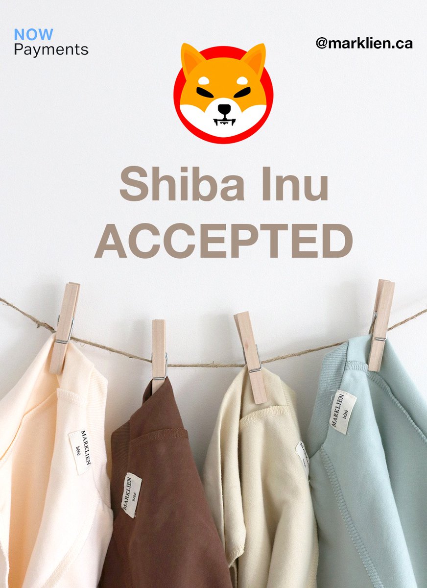 Muhammad Sohaib (@iyisohaib) on Twitter photo We are delighted to announce that we are now accepting #SHIB as one and only #crypto #payment option for our online shop!
marklien.com
Thanks to
<a href="/NOWPayments_io/">NOWPayments</a>
for making this possible!
<a href="/Shibtoken/">Shib</a>
<a href="/ShibInformer/">SHIB INFORMER</a>
<a href="/shibwhisperer/">shibwhisperer</a>
<a href="/ShytoshiKusama/">Shytoshi Kusama™</a> We are delighted to announce that we are now accepting #SHIB as one and only #crypto #payment option for our online shop!
marklien.com
Thanks to
<a href="/NOWPayments_io/">NOWPayments</a>
for making this possible!
<a href="/Shibtoken/">Shib</a>
<a href="/ShibInformer/">SHIB INFORMER</a>
<a href="/shibwhisperer/">shibwhisperer</a>
<a href="/ShytoshiKusama/">Shytoshi Kusama™</a>