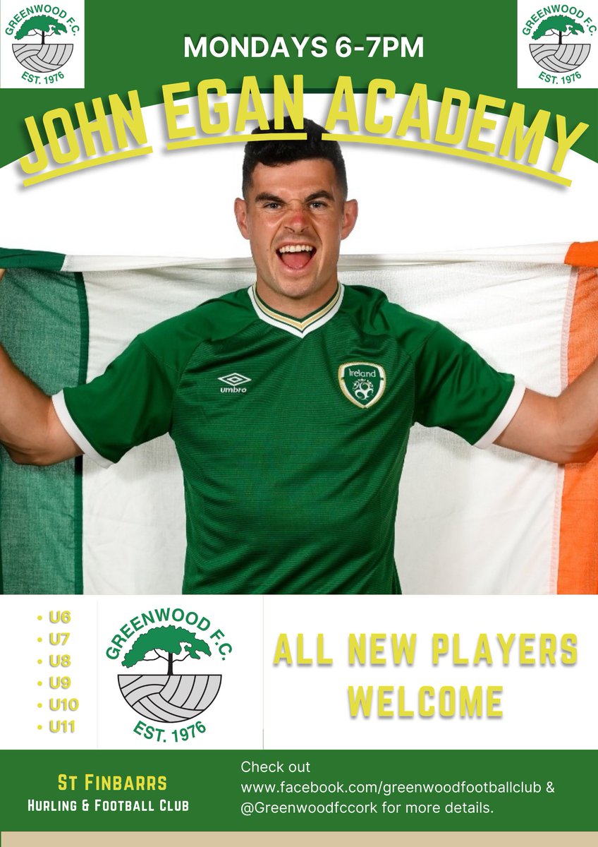 ****JOHN EGAN ACADEMY****
See you all tomorrow from 6-7pm 🇳🇬🇳🇬☘️☘️⚽⚽ <a href="/JohnEgan92/">John Egan</a> <a href="/jamesmcd_93/">James Mc Donnell 🇾🇪</a> <a href="/AaronKidney/">Aaron Kidney</a> <a href="/clairetips11/">Claire Tips</a>