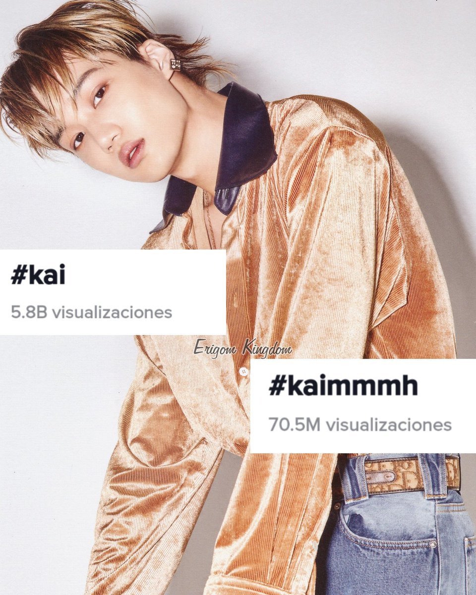 Erigom_Kingdom's tweet photo. [INFO] {211115} 

¡El hashtag de #KAI en tiktok ha superado 5.8 BILLONES de vistas, siendo el primer ídol de SM y miembro de EXO en superar dicha cifra. 🍑🐻🔥
Mientras que el hashtag #kaimmmh ha superado 70.5 millones de vistas en dicha app 🎊💖🎊 

@weareoneEXO
[☄️ɀҟժӀᎠට☄️] https://t.co/bdNh8I5CWs