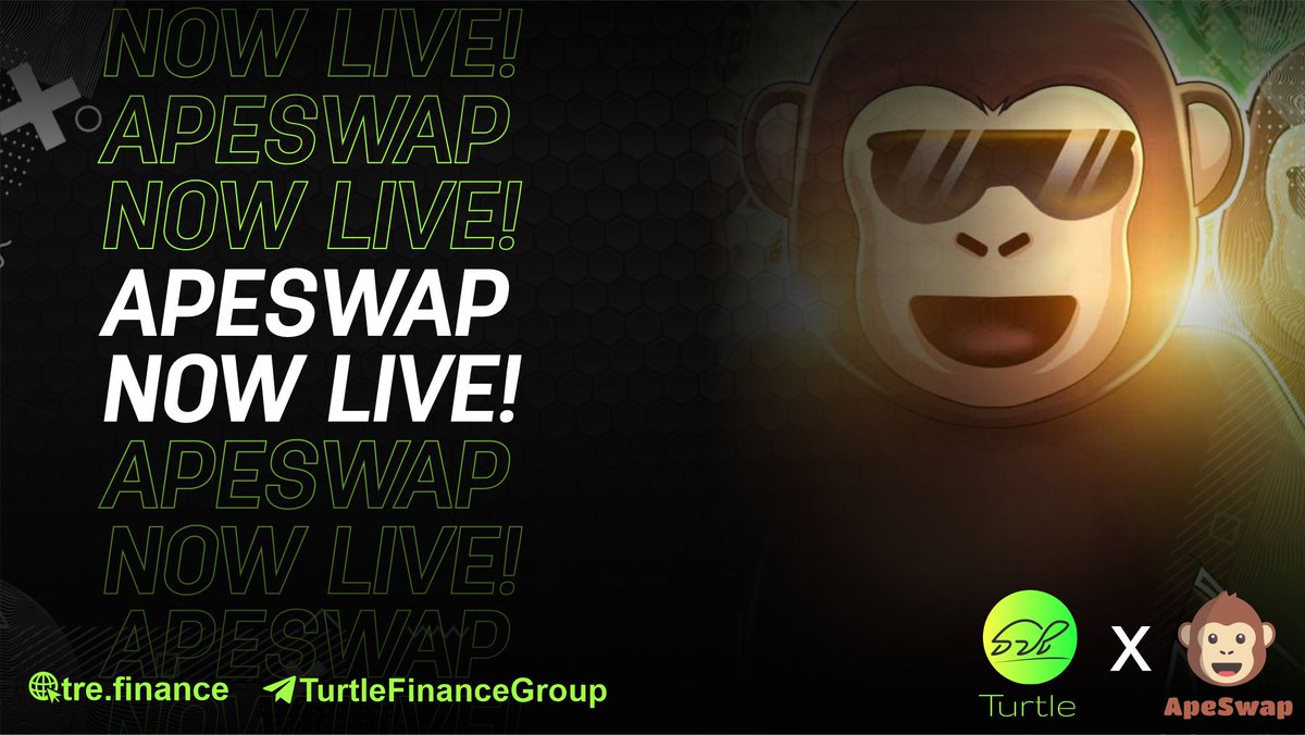 Turtle_Finance_'s tweet photo. We are happy to announce that @ape_swap is now available on our platform, we now have another #DEX available for Turtle Finance to arbitrage.

Good profits: https://t.co/FhmWuId2zq

#TurtleFinance #ApeSwap #Heco #BSC  #Bitcoin #polygon https://t.co/fIUbCdGO5o