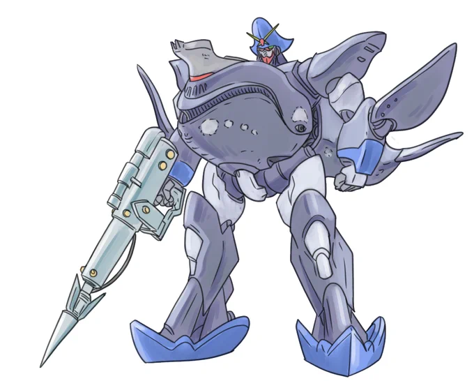ホエールガンダム ネオ和歌山代表 #都道府県ガンダム 
胸の中に巨大なレーザー砲がある 