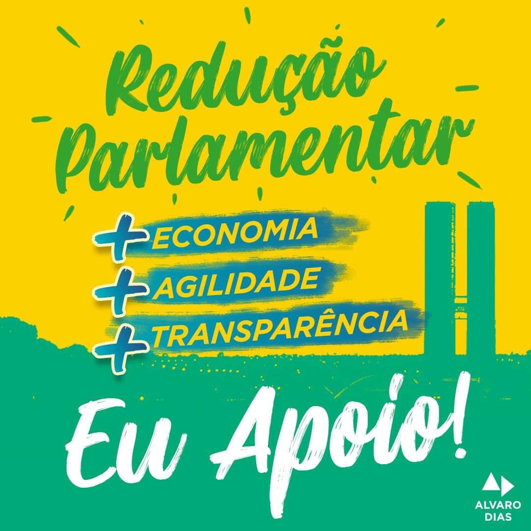 alvarodias_'s tweet photo. Pelo menos R$ 2,7 bilhões seriam economizados pelos cofres públicos se o Congresso aprovasse o projeto do senador Alvaro Dias que reduz o número de parlamentares. Você concorda com a proposta? https://t.co/hOrCrU0Dd8