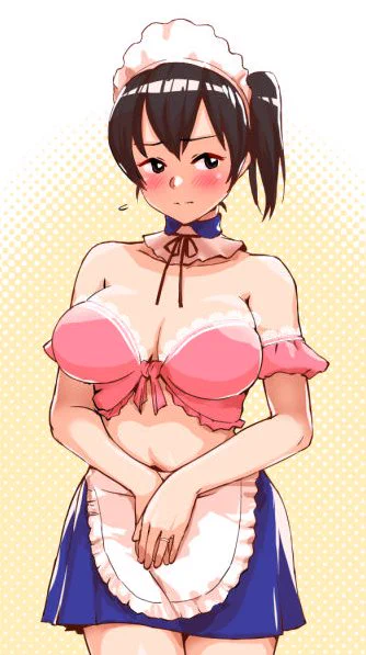 月曜日出勤イヤイヤ提督を
メイドコスでお見送りしてくれる加賀さん 