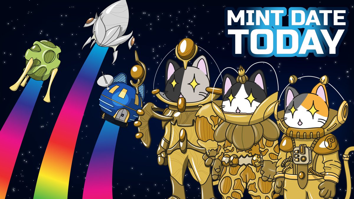 ColonistCat's tweet photo. 🌈 Good Morning ❤️❤️

It's Mint Day!!! 🚀🚀🚀

⏰ Counting down only “10 hrs.” left

Our Colonist Cat fleet is ready to see you tonight at https://t.co/CKMtJrzcTh (mint site)

#Countdown #LUNAtics #CCC #Cat #LunaNFT #Mint #today https://t.co/tpjKc8NorM
