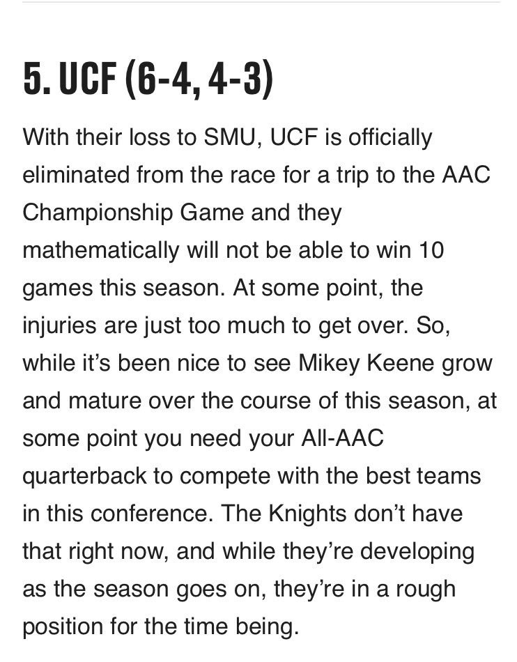 RT @CostSegAdvisor: AAC Power Rankings Through Week 11 https://t.co/UwCegI7VDO https://t.co/mJygMtBM6y