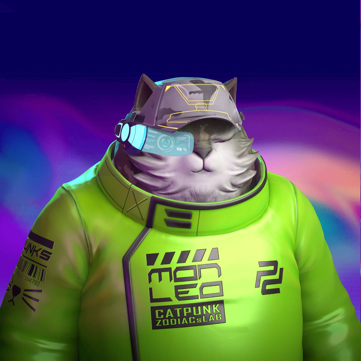 Ready for Paw City 😎 <a href="/ZodiLabOfficial/">CATPUNK</a>