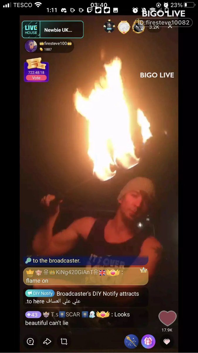 Come and check 👑firesteve100👑‘s posts in #BIGOLIVE!
activity.bigo.tv/live/tieba/ind…