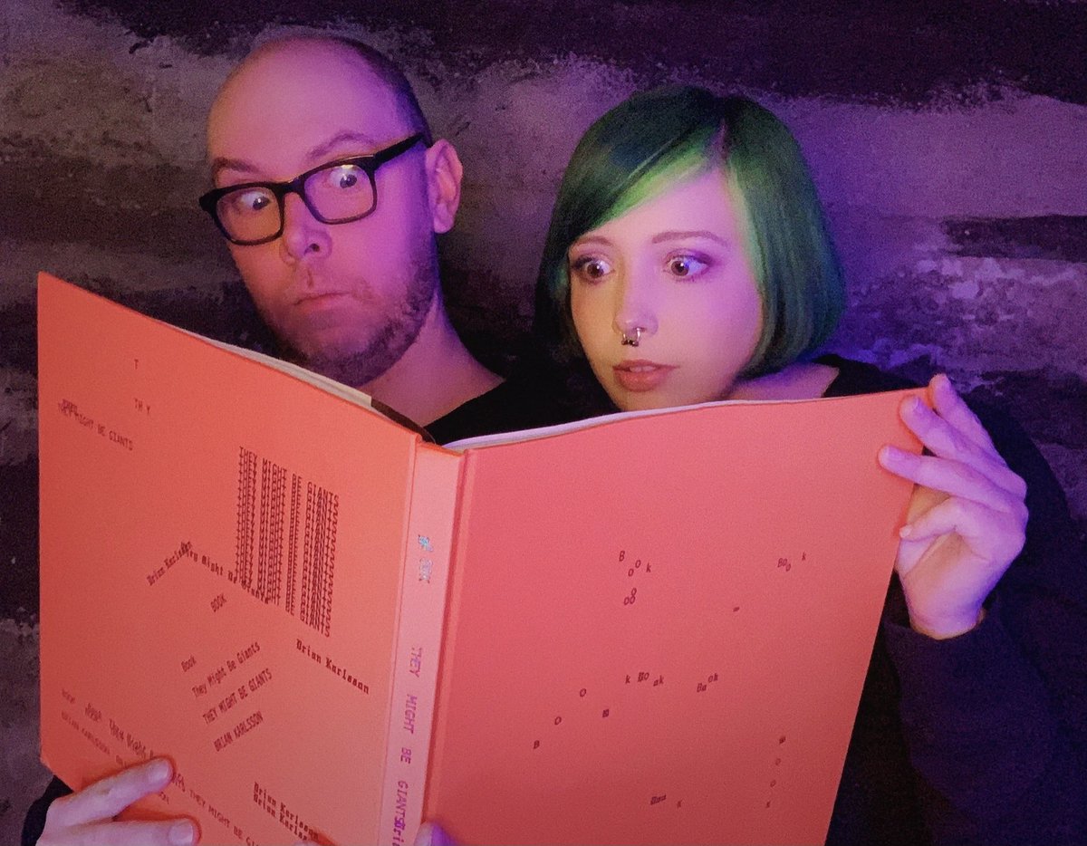 podcastmagoria's tweet photo. What terrible secrets are held within #BOOK? @tmbg knows.
#lookingoverBOOK https://t.co/GPcItclmLN