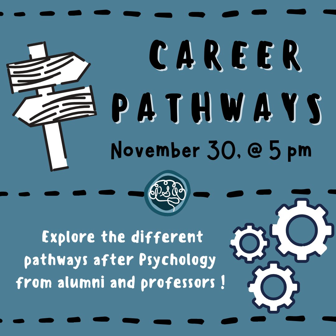 PSAatXU's tweet photo. Mark your calendars for an exciting event coming your way soon!✨
The PSA is hosting Career Pathways on November 30th @ 5pm🗓️
Drop by &amp; learn about some of the many routes you can take in your professional journey after graduating with a Psych degree🎓
Stay tuned for more info!🎉 https://t.co/ldbl2MvIXN