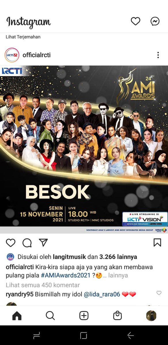 CilexKarta's tweet photo. #panggunggemilang
#RaraAMIAWARDS2021 https://t.co/EvVQJndfMH