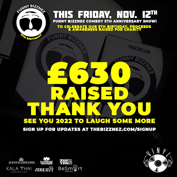 FunnyBizznez's tweet photo. On Friday Nov. 12, We all did it together!
Our comedy shows will be back in 2022
Also check @thebizznez for updates or sign up for pre sales at https://t.co/n1JIGW8hxY x
#LaughSomeMore #LaughTogether
#comedy
#bournemouth
#FiveAndFabulous
#FiveAndFab
#givingback
#TheBizznez https://t.co/KeCnqT87qK