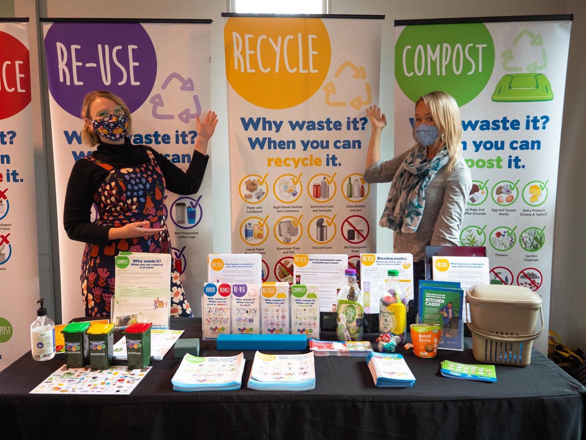 East_Waste's tweet photo. Last week was a busy week with 6 education stalls and 2 information sessions for #NationalRecyclingWeek.
It was a great way to engage and educate our residents
#Whywasteit? When you can #recycle it. Create a #CircularEconomy & #sustainable future with more jobs #WhichBin? https://t.co/Bm9ITTuzXr