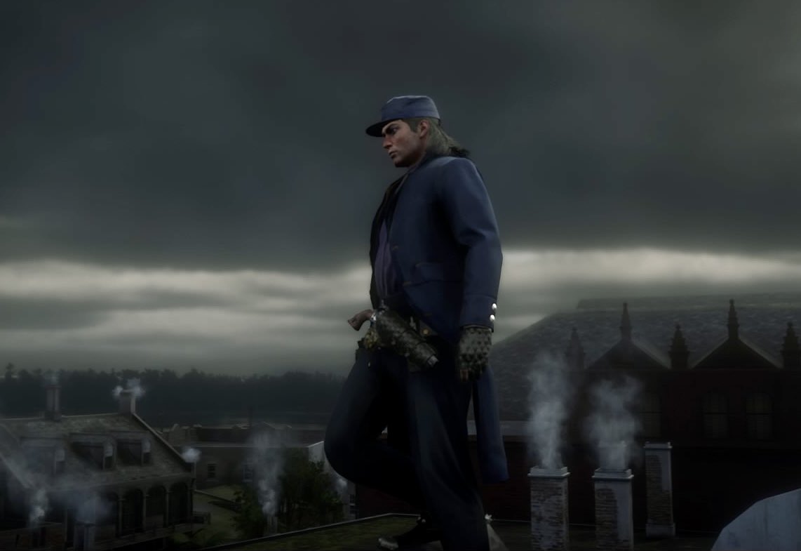 teddeadR1's tweet photo. 闘いの末、殺られたのではなくて
屋根から落ちました😵
＃RDO #RDR2 https://t.co/bQrhkOGzhk