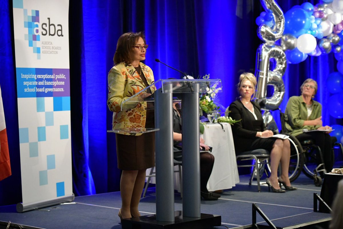 Thank you to Her Honour, the Lieutenant Governor of Alberta, for providing remarks this evening #abed #abtrustees #asbaFGM2021 <a href="/LtGovAB/">The Hon. Salma Lakhani</a>