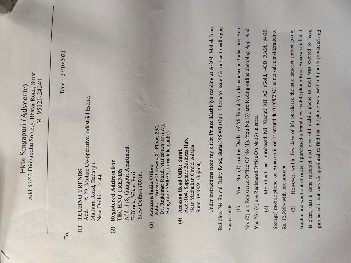 smanani71's tweet image. @amazonIN @JeffBezos legal notice

#Fraud_amazon