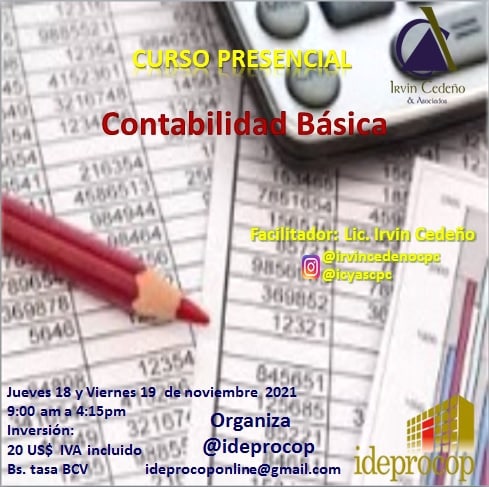 irvincedenocpc's tweet photo. Los invitamos a nuestro Curso Presencial Contabilidad Básica organiza @ideprocop

Para más información ideprocoponline@gmail.com

#finanzas
#contabilidad 
#administracion 
#cursoonline https://t.co/bg9bSXIA8a