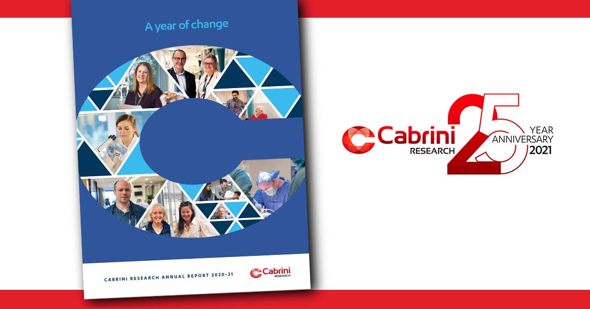 We are thrilled to share the 2020-21 Cabrini Research Annual Report, which highlights the collaborations, research projects, and education activities that were underway at Cabrini during the last financial year. 
To view online, go to bit.ly/3H49tjw 
#cabrini