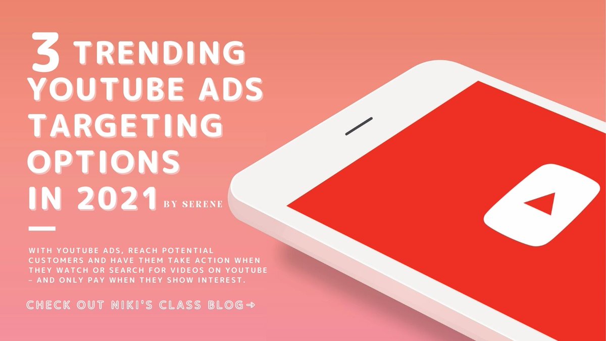 NikisClass's tweet image. 🤩 Capture your audiences attention 💹  with the golden 5 seconds of #YoutubeAds ☺️

We prepared 3 trending #MarketersChoice in 2021 to help you understand and explore YouTube ads targeting. #DigitalMarketing #Advertising 📺 

Check here: bit.ly/3CSwxiF