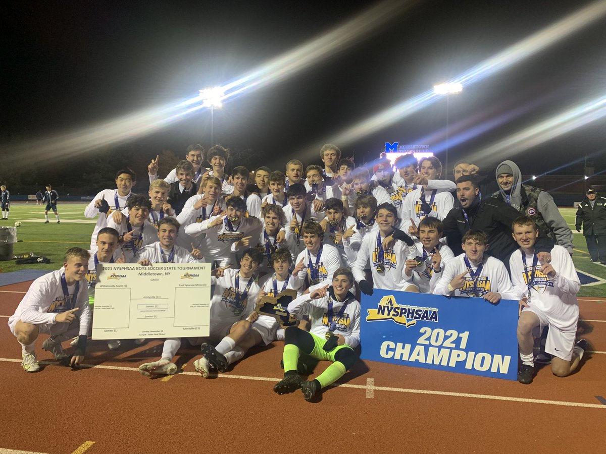 NYSPHSAA's tweet photo. Congratulations to Somers on winning the Class A state championship game against Amityville Memorial! #NYSPHSAA ⚽️ https://t.co/0R6pwwq3PM
