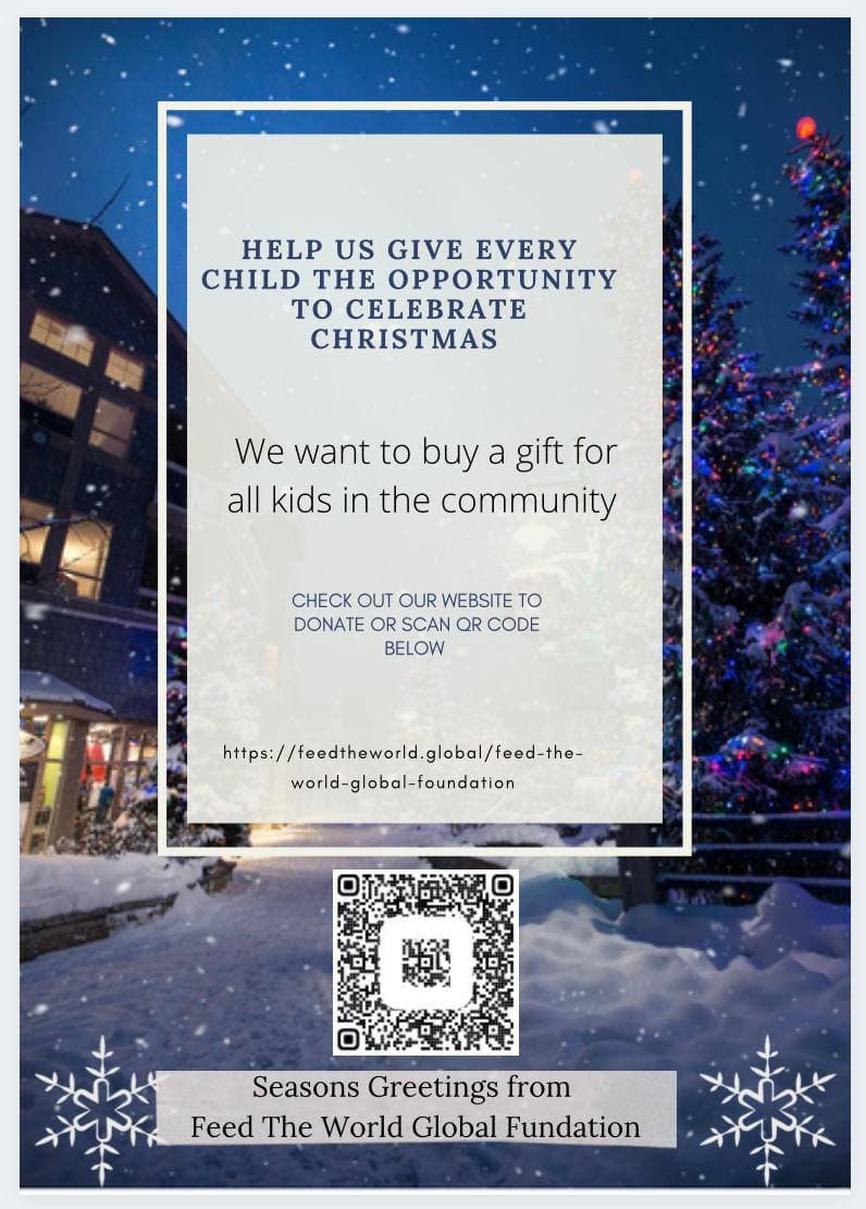 FTWGToken's tweet photo. Make a #Donation to help #FTWGFOUNDATION bring #joy this #Christmas to #children in our #community. You can donate using #crypto as well, just check https://t.co/xTld4KBO1x 🎄🎁🎅♥️🤶🎄 https://t.co/LPfd7O0Beg
