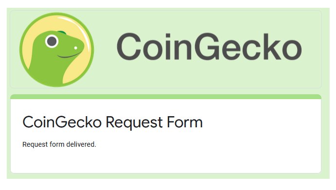 Progress 🤌🏼

CoinGecko Application form has been delivered &amp; is ready for review.🔎

Join us: t.me/FoxBoyBSC
Website: foxboybsc.com

#coingecko #bsc #foxboy #bnb