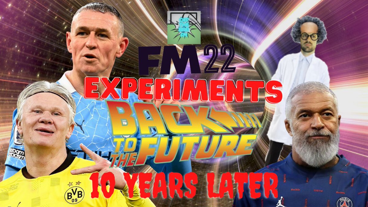 OffTheBarFM's tweet photo. Time travel is on the cards as we take a look at the football world 10 years from now!

Will @SpursOfficial actually win a trophy? Does Messi win the Champions League with PSG? Can England win a #WorldCup ?

Find out in our first experiment of #FM22 

https://t.co/6kQBE125aC https://t.co/CpdNq8hjtq