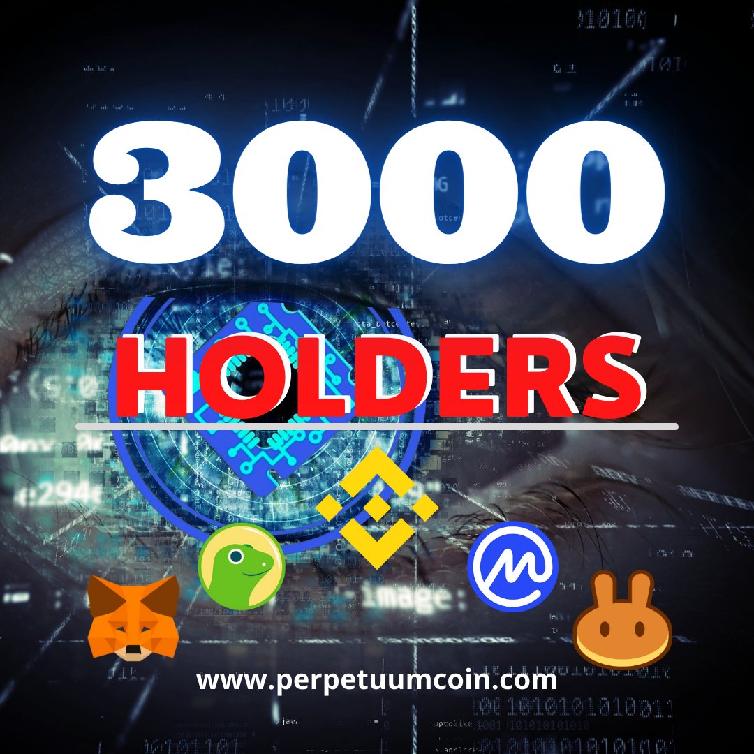 Perpetuumcoin's tweet photo. 3000 smart investors!!
Thank you for trusting in this project, I hope you are part of it for a long time and that it really changes your life.
3000 Thank you for trusting in Perpetuum.
We mine, you win!!
#Coingecko #CMC_Listed #BNB #Binance #BinanceSmartChain #NewATHcoming https://t.co/NOgpzt7VxY
