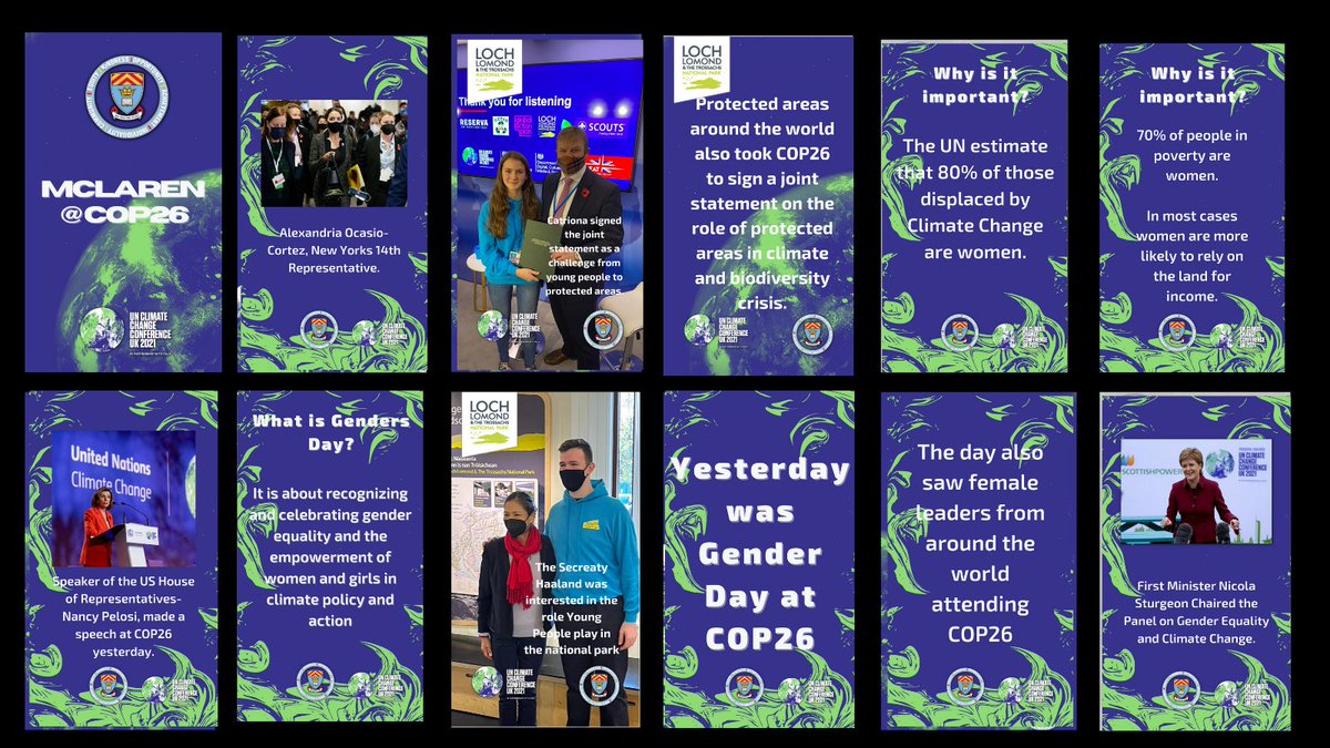 A1dan_C's tweet image. An incredibly interesting past few weeks, welcoming the world to my country for #COP26Glasgow. I am glad to have had a chance to play my own small part in #COP26- Notable meeting with @SecDebHaaland and creating materials for @McLarenHigh Instagram for peers to understand COP26.