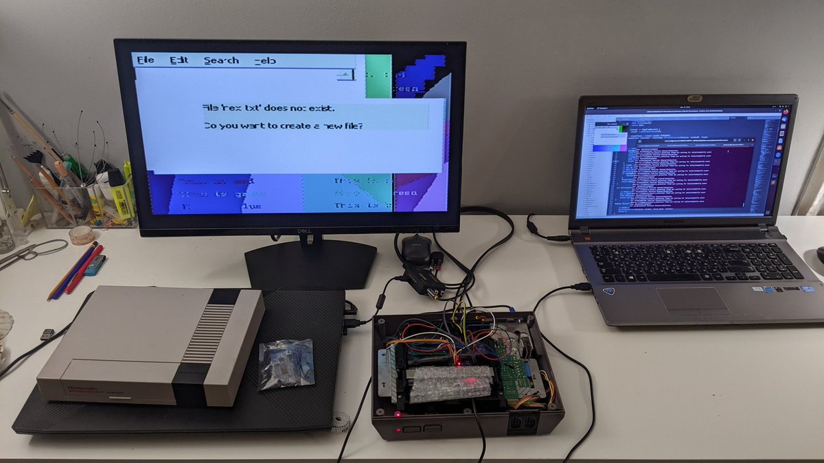 ciciplusplus's tweet image. Early version of notepad absolutely not working correctly via Wine build for use on PiPU cartridge for NES #wine #NES #ciciplusplus
