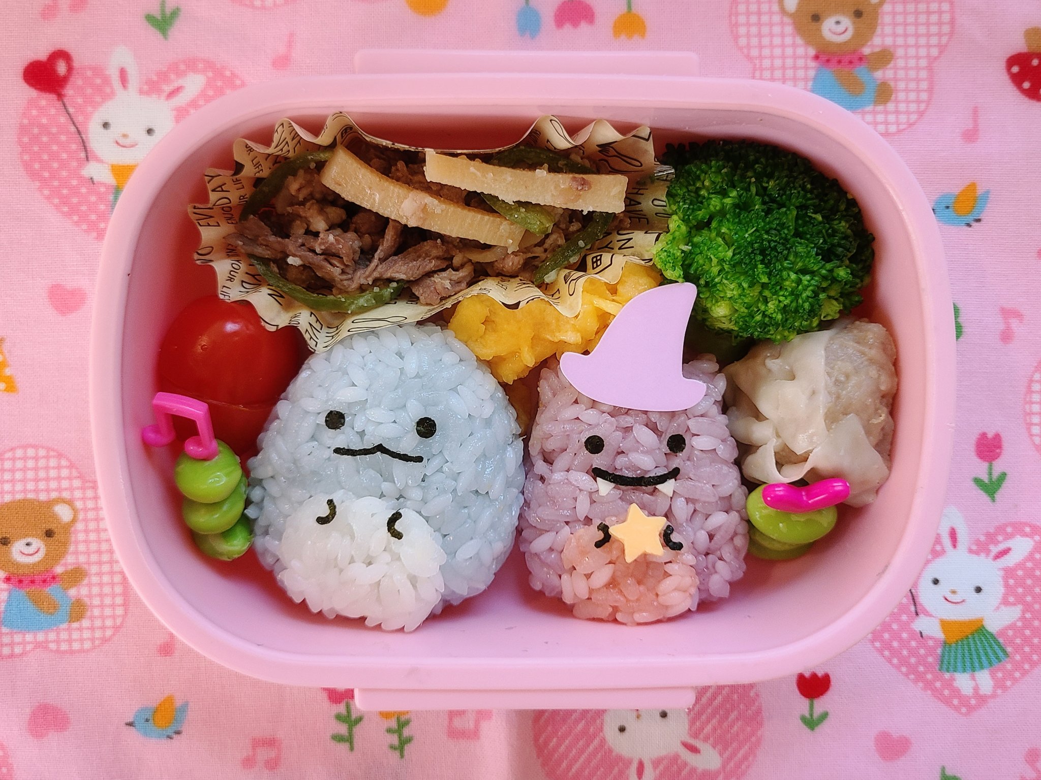 みずき 今日のお弁当 たまごっちのふらわっち ほっぺ付け忘れてる お弁当 キャラ弁 おにぎり たまごっち ふらわっち 幼稚園 お弁当記録 T Co Rtnifj3ety Twitter