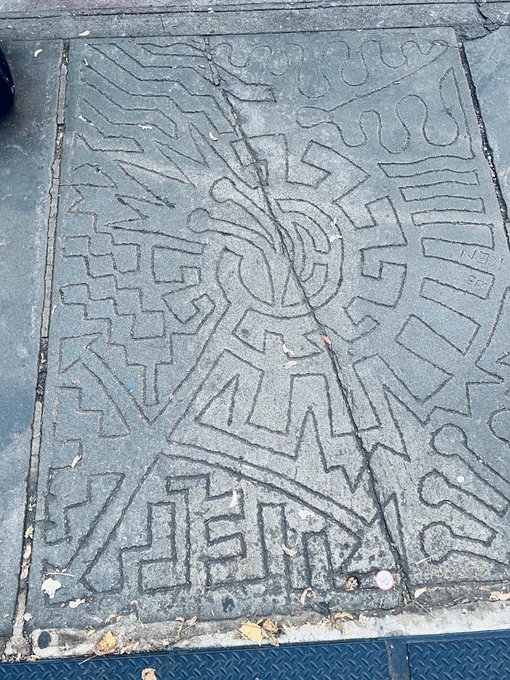 Twitter - took this on prince street in NY. Is that a Haring? Inscription says &ldquo;KEN 83&rdquo;. And it&rsquo;s in<a href="/tag/dayofrest"class="tags"><span>#dayofrest</span></a>